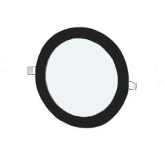 18w-8'' Yuvarlak Sıva Üstü Led Panel Armatür(Siyah Kasa)