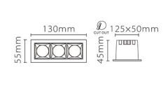 LS494 S 3'li LED Spot (3000K)