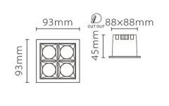 LS495 S 4'li LED Spot (3000K)