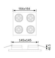 LS594 4'lü Camlı LED Spot (3000K)
