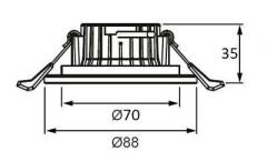 LS455 LED Banyo Spot (3000K)