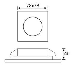 LW446 S Kare Led Spot