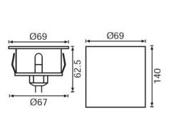 LG977 LED Deck Armatürü (3000K)