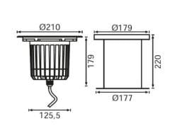 LG979 LED Gömme Bahçe Armatürü (3000K)