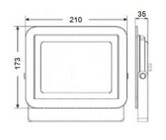 LP050 B 50W Led Projektör 6500K