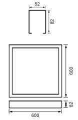 JL6060 Kare Lineer Led Armatür (4000K)