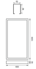 JL60120 Dikdörtgen Lineer Led Armatür (6500K)