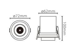 LD501 Hareketli S.A LED Spot (3000K)