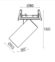 LD500 Hareketli S.A LED Spot (3000K)
