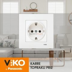 Viko Karre Topraklı Priz (Çerçeve Dahil)