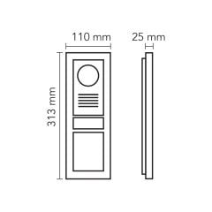 2 x 16 LCD Ekranlı Zil Paneli Bus Plus (Mekanik Butonlu)