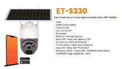 Solar Panelli Nesne Ve insan Algılama Özellikli AKILLI WiFi KAMERA