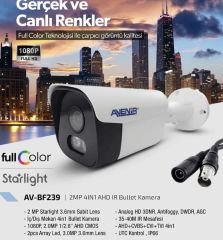 5MP 3.6 mm Sabit Lens İç/Dış Mekan 4in1 Bullet Kamera